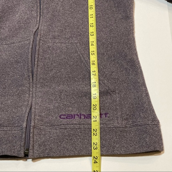 Woman’s Carhartt Purple Zip Up Hooded Sweatshirt Size Medium - Picture 3 of 11